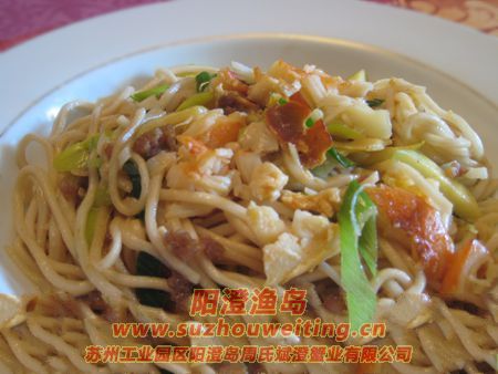 蟹肉炒面的做法